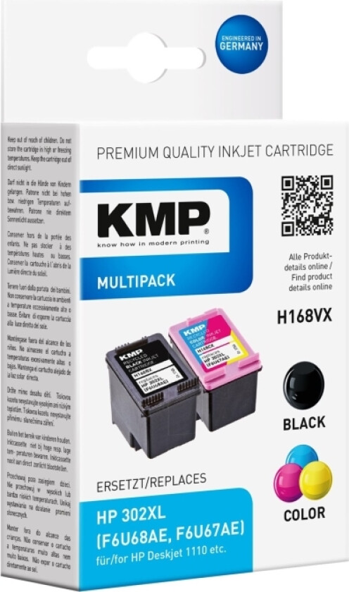 MULTIPACK H168VX - 2-pack - svart, farge (cyan, magenta, gul) - kompatibel - blekkpatron - for HP Deskjet 11XX, 21XX, 36XX; ENVY 45XX; Officejet