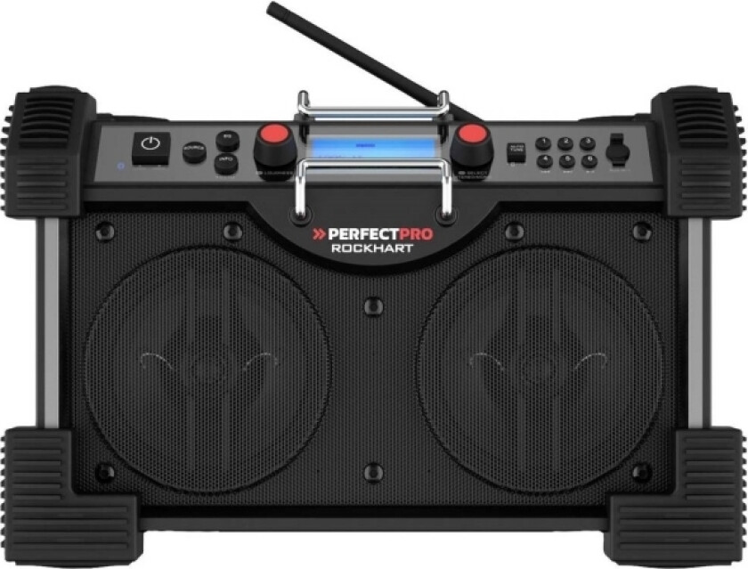 Bilde av RockHart byggeplassradio DAB+, FM AUX, Bluetooth®, DAB+, NFC, FM, USB-batteriladefunksjon, sprutsikker, støvtett, støtsikker (PE-RH3)