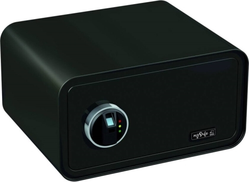 BASI mySafe 430, Frittstående safe, Svart, Elektronisk, Fingeravtrykksleser, Batteri, AA, 430 mm