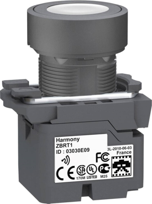 SCHNEIDER ELECTRIC Harmony XB5R trådløs og batterifri knapphode med sender Hvit plast ZB5RTA1