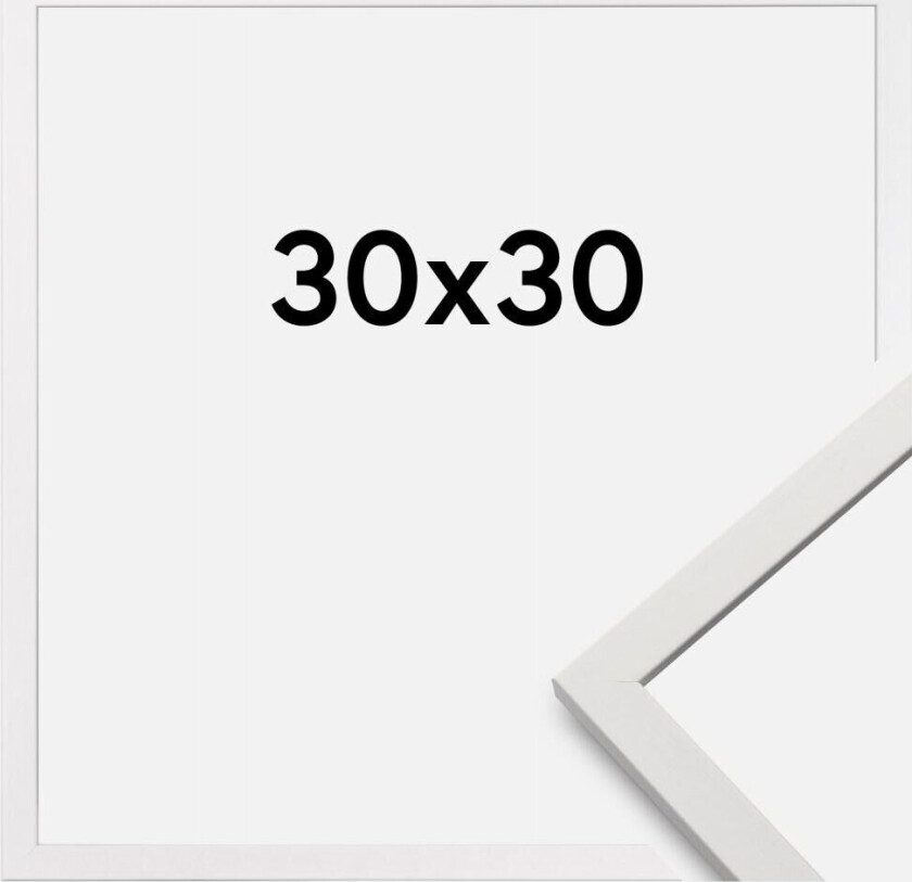 Ramme Edsbyn Akrylglass Hvit 30x30 Cm
