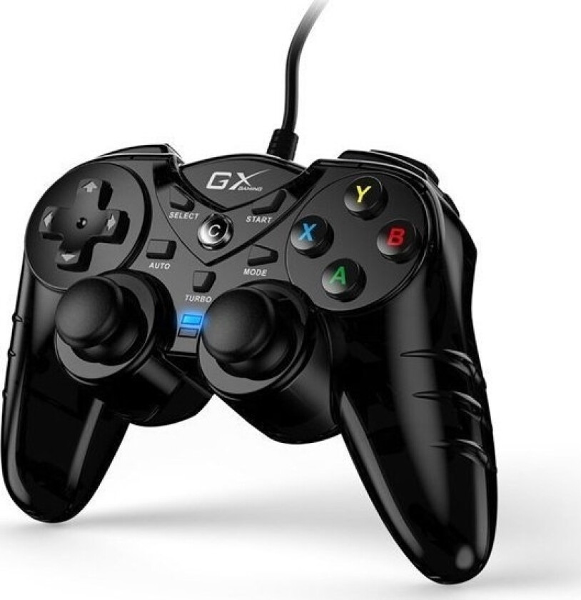 Gamepad Genius GX Gaming GX-17UV, 17 knapper, USB/PS3, svart