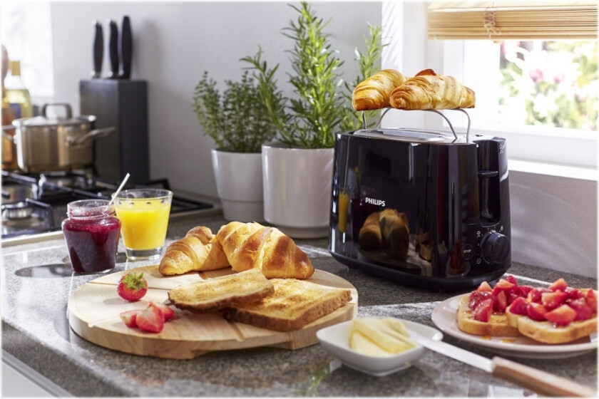 Daily Collection HD2582 - Brødrister - 2 skive - 2 Spor - svart