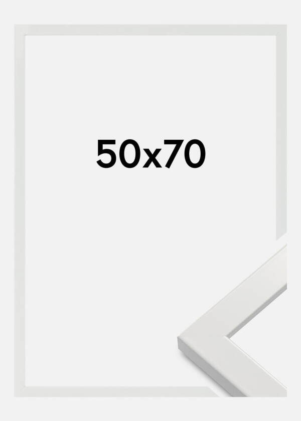 Ramme White Wood Glossy 50x70 Cm