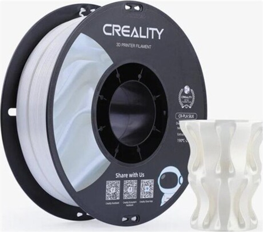 3D - white - CR-Silk PLA filament - CR-Silk PLA filament Hvit