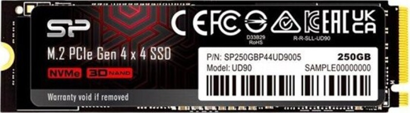 M.2 2280 PCIe 250GB SSD UD90 Gen4x4 NVMe 4500/1950 MB/sec