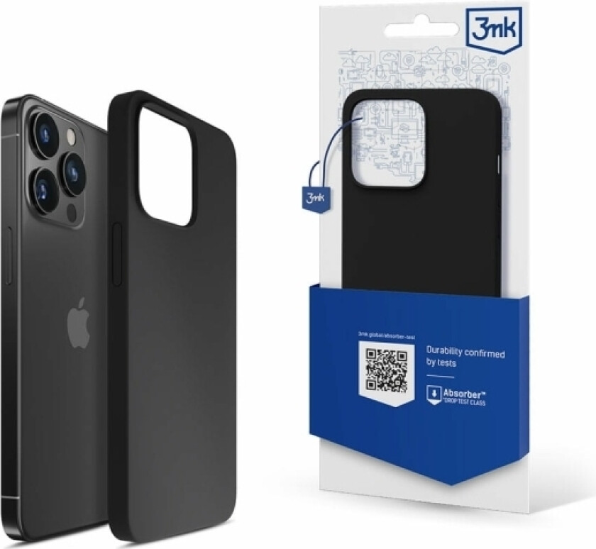 Iphone 13 Pro Max Silikondeksel Fra 3Mk Silicone Case-Serien - Sort