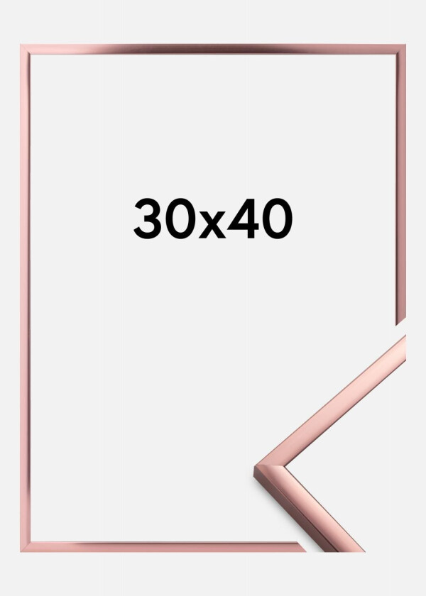 Ramme Poster Aluminum Roségull 30x40 Cm