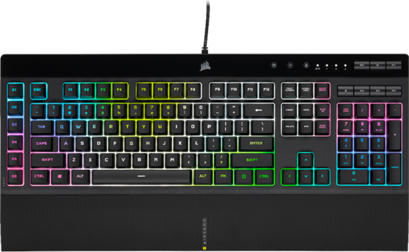 K55 RGB PRO XT - Gamingtastatur - Amerikansk Engelsk - Svart