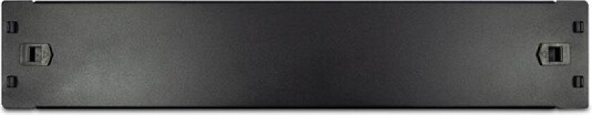 19"" Blindplatte schwarz 2HE geklippt