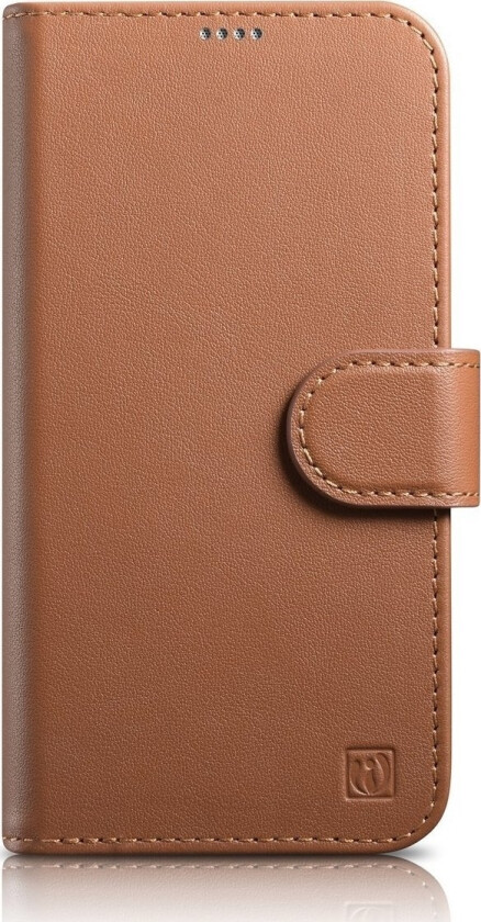 iCarer Lommebokveske 2-i-1 iPhone 14-deksel Leather Flip Cover Anti-RFID Brun (WMI14220725-BN)