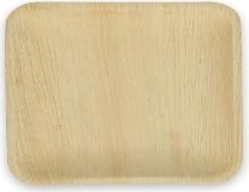 Tallerken Verive palmeblad firkantet L24xB16xH2cm natur,4 ps x 25 stk/krt