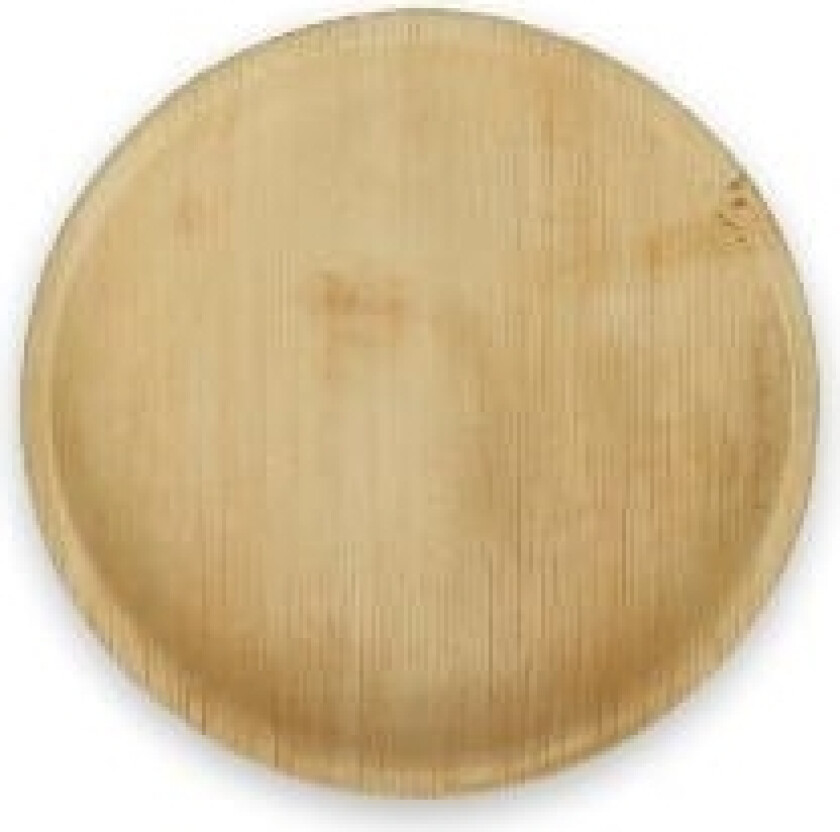 Tallerken Verive palmeblad rund Ø24xH2cm natur,4 ps x 25 stk/krt