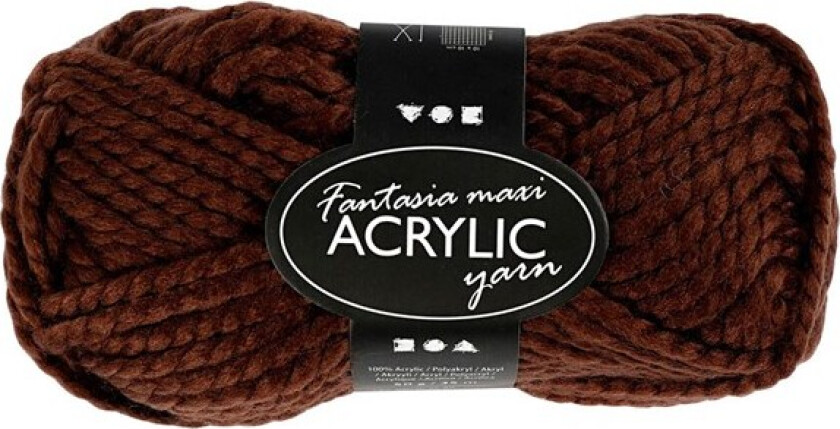 Acrylic yarn Brown 50gr 80m