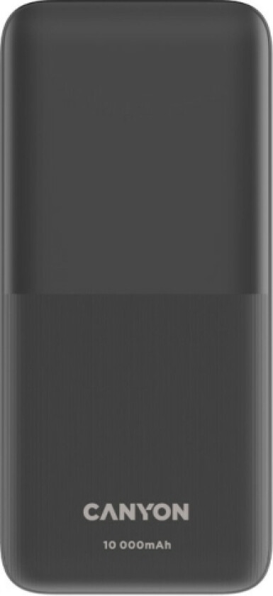 Powerbank CANYON PB-1010, Power bank 10000mAh Li-pol battery with 2pcs Build-in Cable, Input: TYPE-C: 5V3A/9V2A 18WMicro USB: 5V2A/9V2A 18W Ou