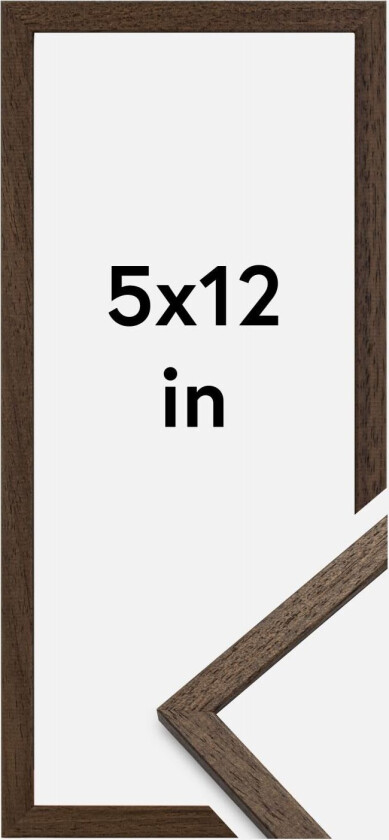 Ramme Edsbyn Akrylglass Valnøtt 5x12 Inches (12,7x30,48 Cm)