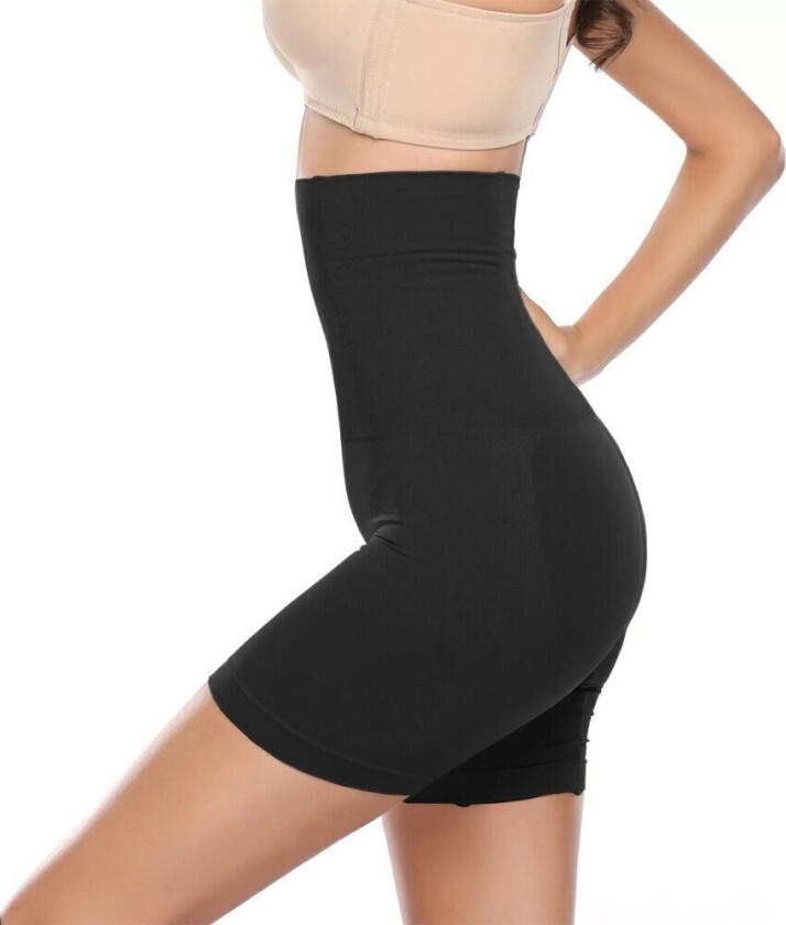 Shapewear Shorts, Høy Midje - Svart