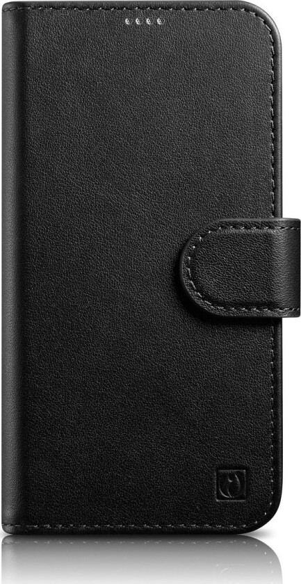 iCarer Lommebokveske 2-i-1 iPhone 14-deksel Leather Flip Cover Anti-RFID Svart (WMI14220725-BK)