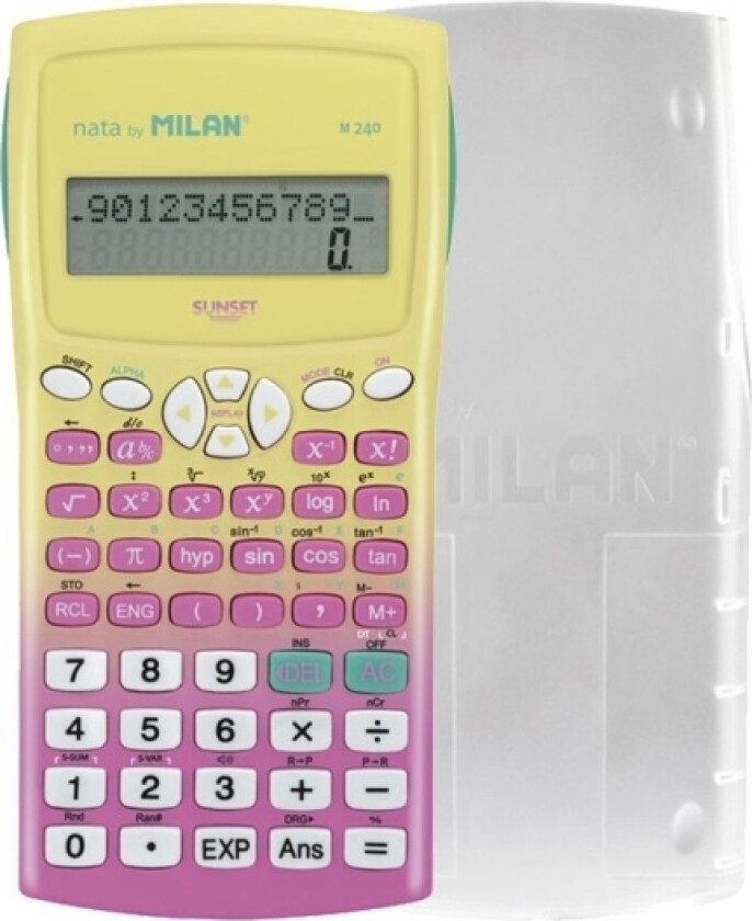 Vitenskapelig kalkulator Milan M240 Gul Rosa 16,7 x 8,4 x 1,9 cm