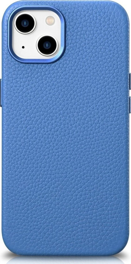 iCarer Litchi Premium Lærveske iPhone 14 Plus Magnetisk Lærveske med MagSafe Lyseblå (WMI14220711-LB)