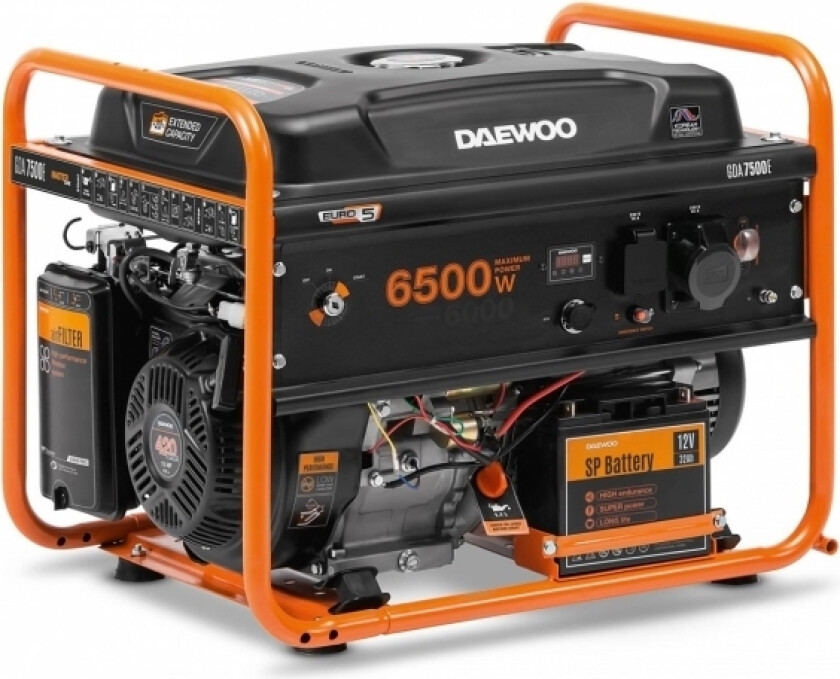 STRØMGENERATOR GENERATOR 6,5KW 230V/GDA 7500E DAEWOO GDA7500E