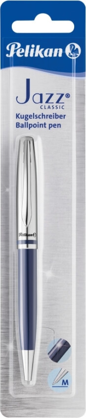 Jazz Classic, Klips, Uttrykkbar kulepenn med hengefeste, Blå, 1 stykker, Medium