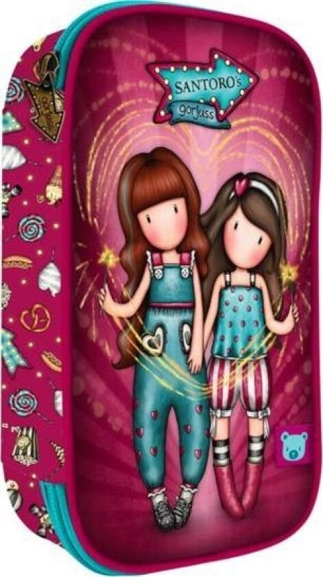 Bilde av Blyantveske Gorjuss Fireworks Rødbrun (45 deler)