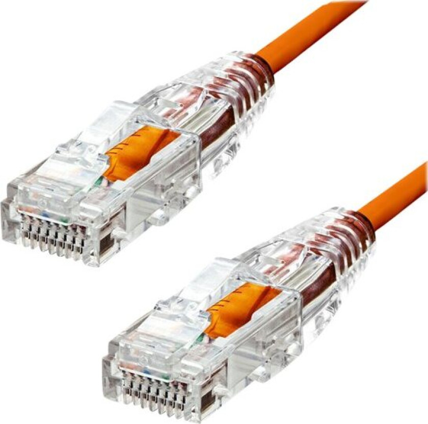 - Nettverkskabel - RJ-45 (hann) til RJ-45 (hann) - 5 m - 3.6 mm - UTP - CAT 6a - halogenfri, uten hindringer, flertrådet - oransje