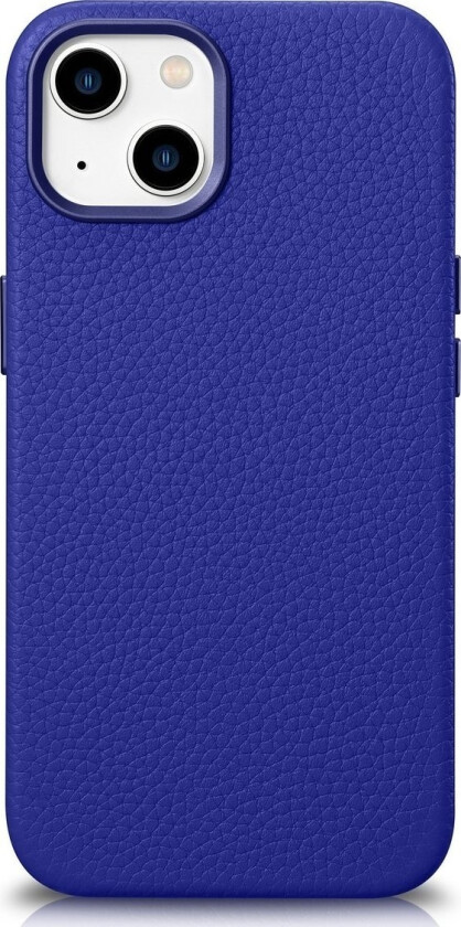 iCarer Litchi Premium Lærveske iPhone 14 Plus Magnetisk Lærveske med MagSafe Dark Blue (WMI14220711-DB)