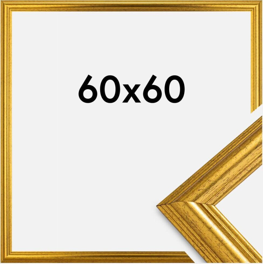 Ramme Västkusten Akrylglass Gull 60x60 Cm