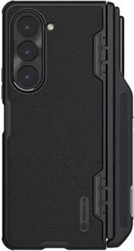 Super Frosted FOLD-spor + stativ bakdeksel til Samsung Galaxy Z Fold 5 Black