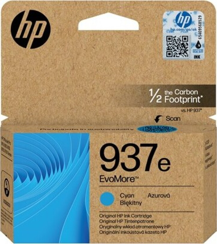 937e EvoMore - Cyan - original - blekkpatron - for Officejet Pro 9110b