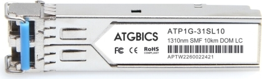 1G 1310nm 10km SFP, Fiberoptikk, 1000 Mbit/s, SFP, LC,LC (UPC), 10000 m, 1310 nm