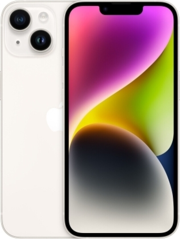 iPhone 14 - 5G smartphone - dobbelt-SIM / Internminne 256 GB - OLED-display - 6.1" - 2532 x 1170 piksler - 2x bakkameraer 12 MP, 12 MP - front