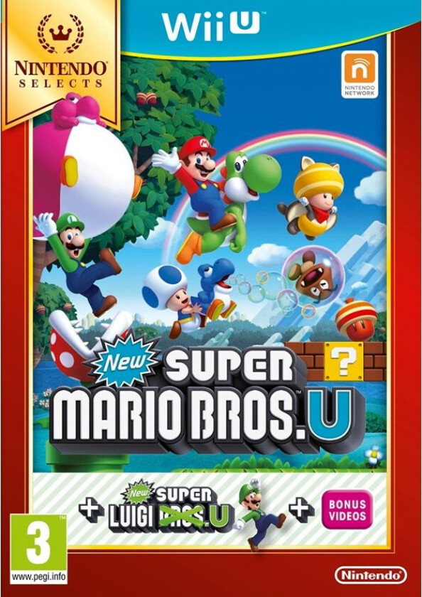 New Super Mario Bros U + Super Luigi U - Nintendo Selects - Nintendo WiiU (brukt)