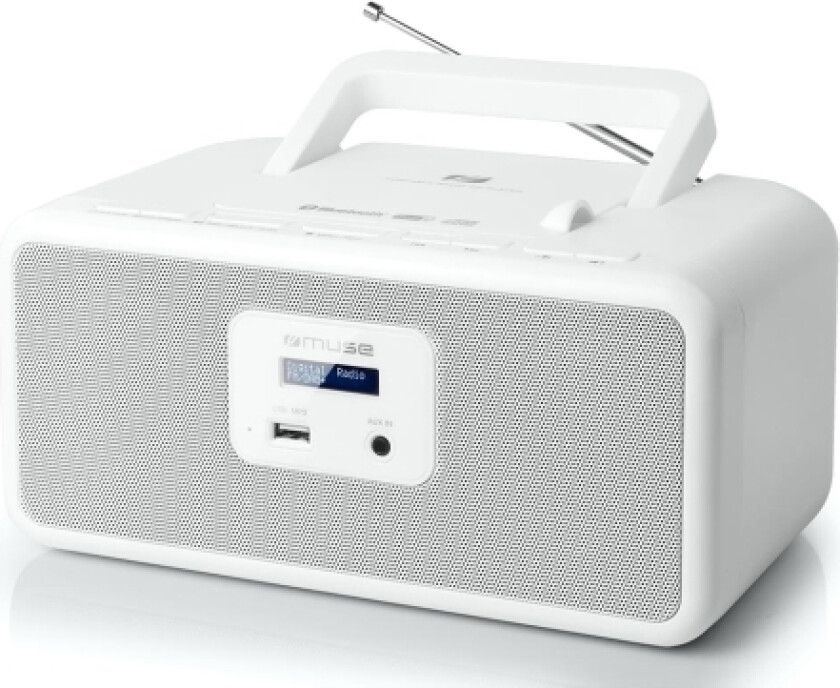 MUSE M-32 DBW Radio portable DAB+ FM CD USB white