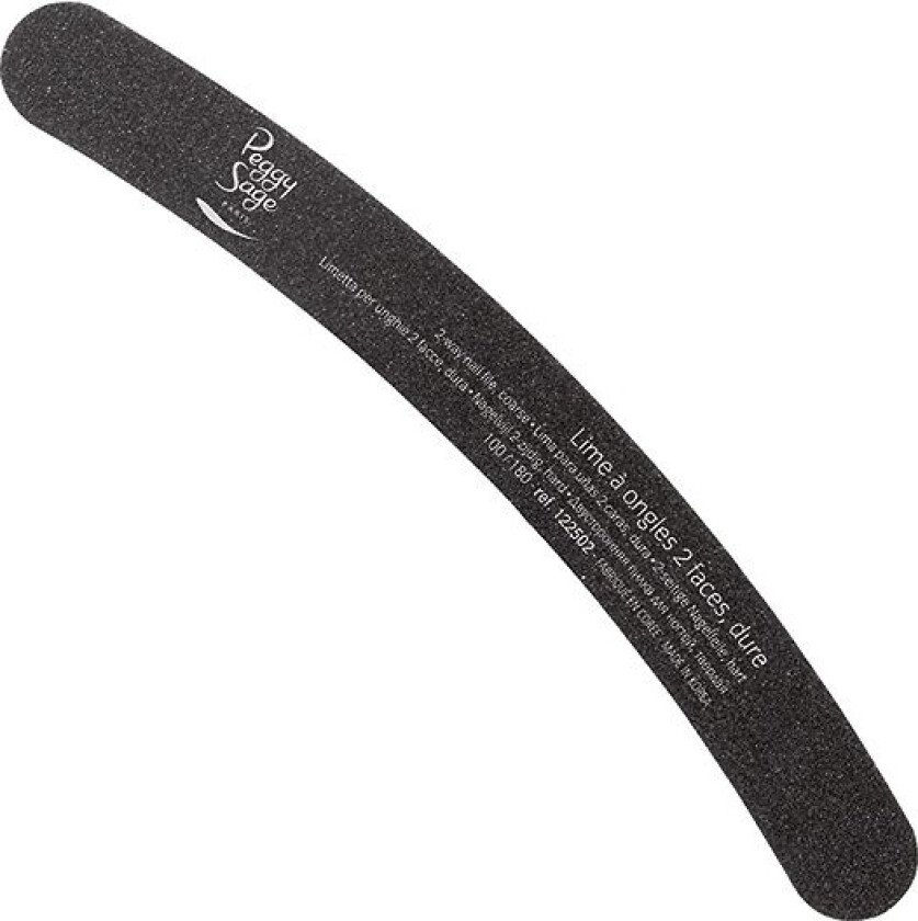 Double-sided banana nail file 100/180, black