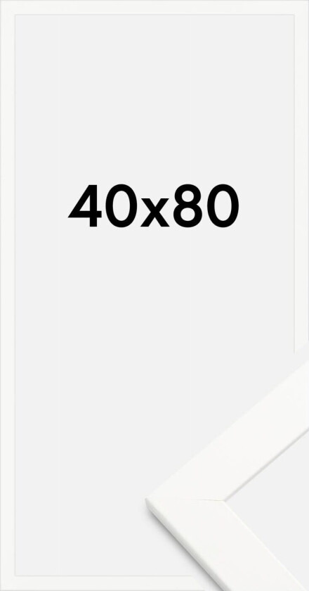 Ramme Trendline Akrylglass Hvit 40x80 Cm