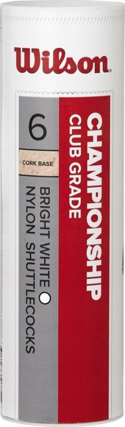 Shuttlecock BADMINTON NYLON WILSON CHAMPIONSHIP TUBE 6 Vnt., Baltas 79