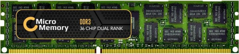 - DDR3 - modul - 16 GB - DIMM 240-pin - 1600 MHz / PC3-12800 - 1.35 V - registrert - ECC