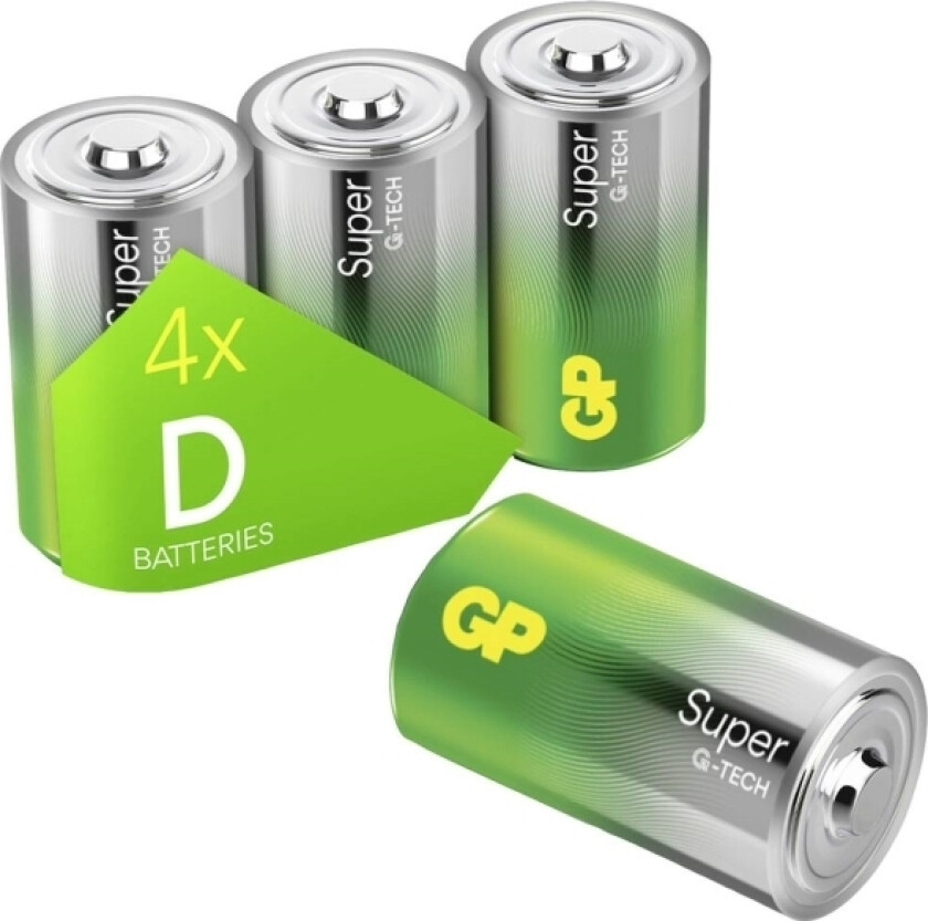 Bilde av D-batteri Super Alkali-mangan 1.5 V 4 stk