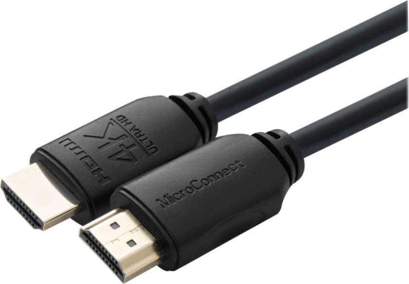 MicroConnect - High Speed - HDMI-kabel med Ethernet - HDMI hann til HDMI hann - 5 m - trippel beskyttelse - svart - 4 K 60 Hz (4096 x 2160) støtte