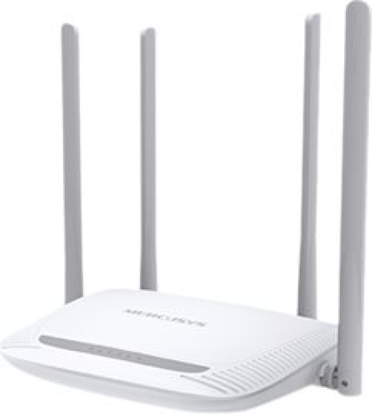 Mercusys MW325R, Wi-Fi 4 (802.11n), Enkeltbånd (2.4 GHz), Ethernet/bredbåndsforbindelse, Hvit, Frittstående router