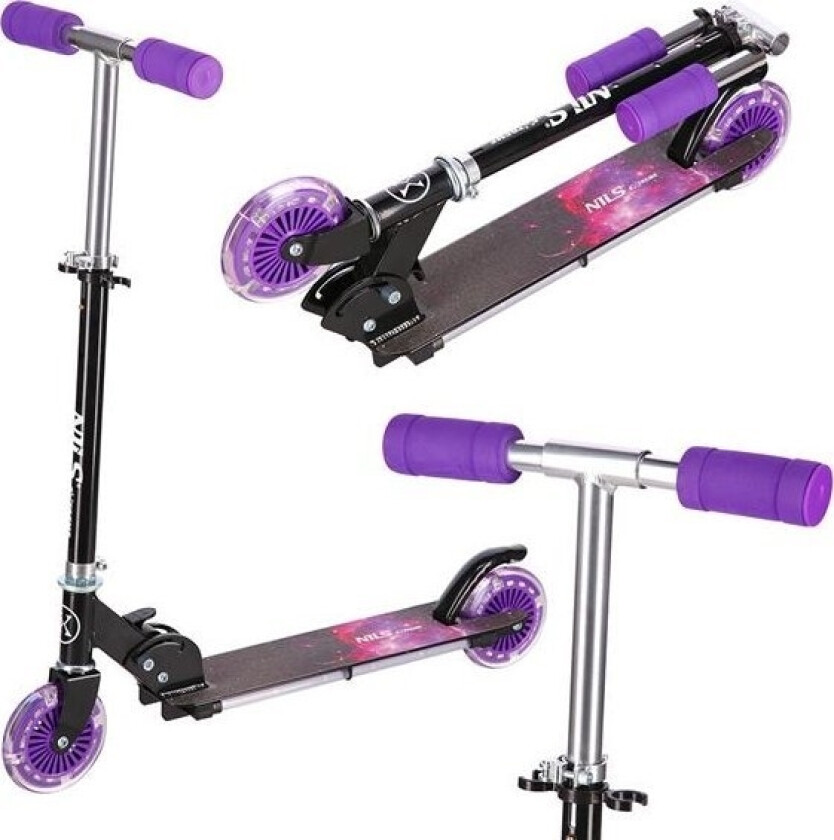 HD025 LED FIOLET sparkesykkel NILS EXTREME SCOOTER