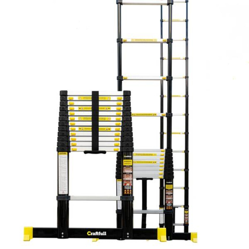 Teleskopstige 3,8 m Soft close - Sort