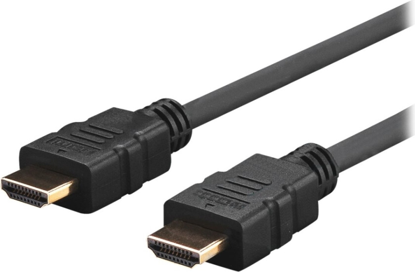 Pro - HDMI-kabel med Ethernet - HDMI hann til HDMI hann - 2 m - svart - formstøpt, 4K-støtte (en pakke 10)