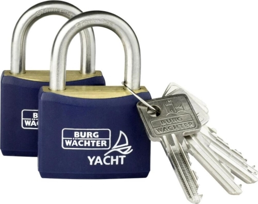 2er Set Duo 460 Ni 40 SB Hængelås Identiske Messing Nøglelås