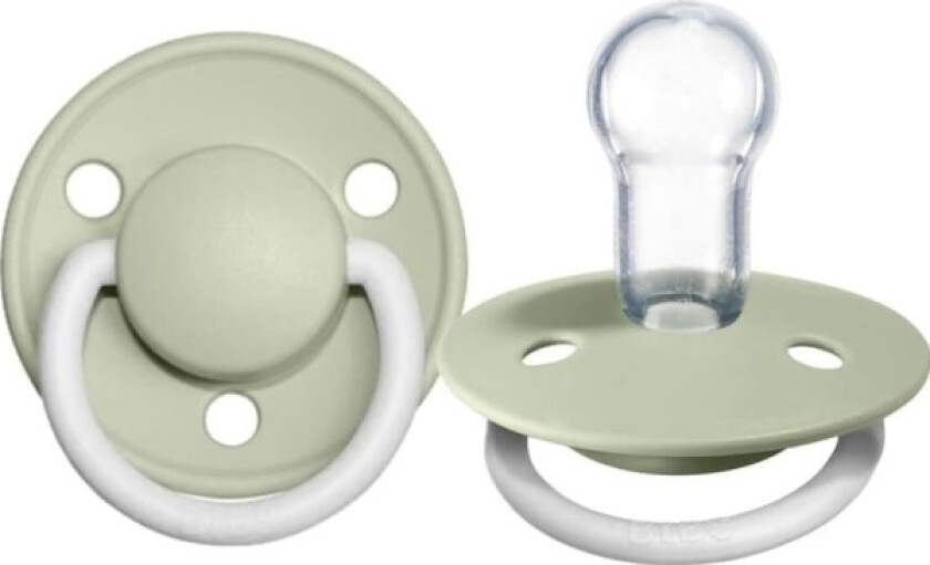 Bibs Bibs De Lux Silicone Sage Night Soother 0-36 M Pacifier