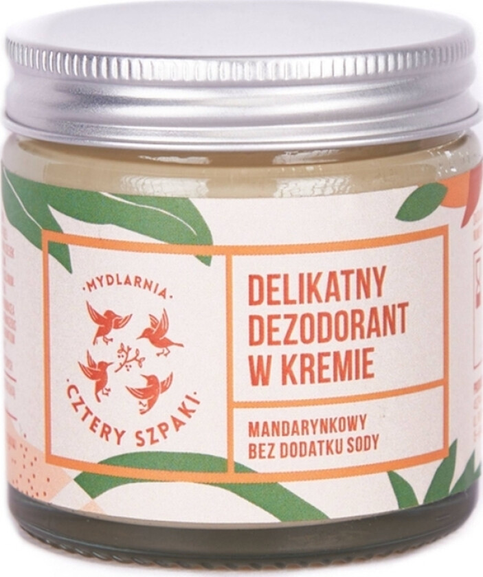 Mydlarnia Trzy Szpaki Delikat Deodorant I Creme Mandarin, 60Ml