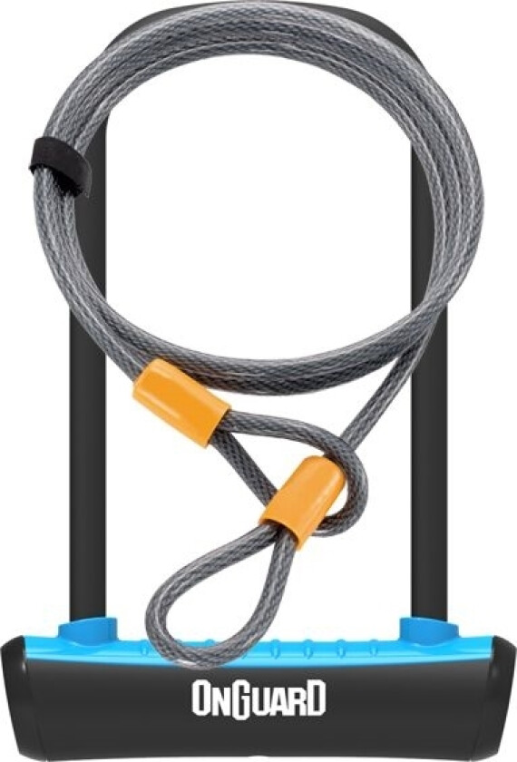 U-Lock sykkellås Neonblå 10x1200 mm (8154BU)